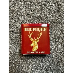 Vintage Buckhorn Cigarette Case Vertical Pocket Tin